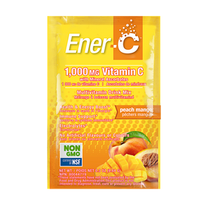 Mélange pour boisson multivitaminée<br> 1 000 mg de vitamine C<br> Pêche Mangue